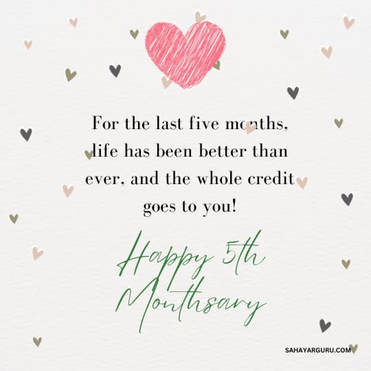 5th Monthsary Quotes for Girlfriend