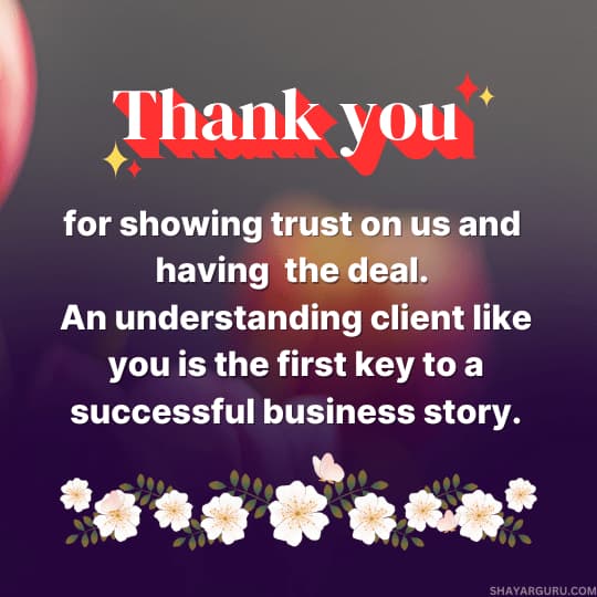Business Thank You Messages To Clients
