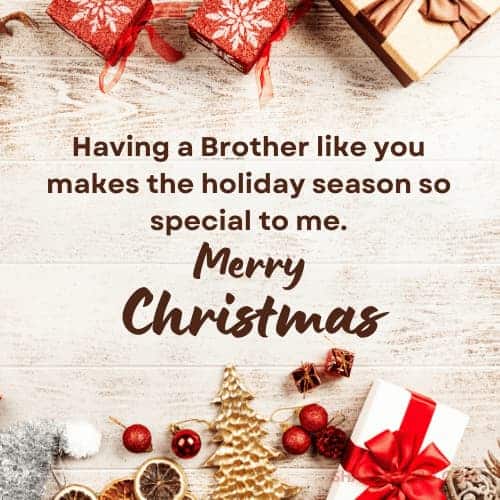 christmas message for brother