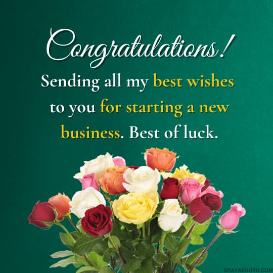 Best Wishes for New Business