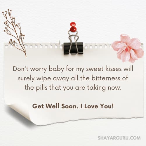 Get Well Soon wishes for boyfriend I Love You
