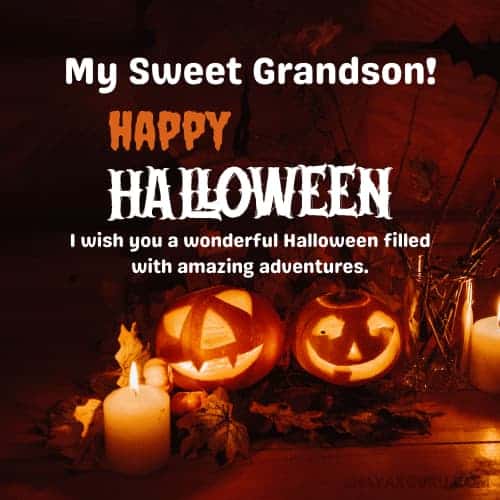 Halloween Card Greetings for Grandson