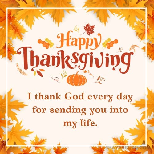 Happy Thanksgiving to My Love Message