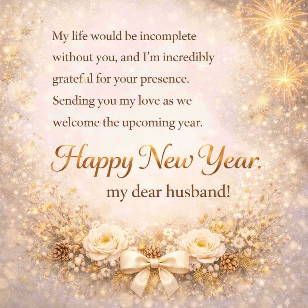 Heart Touching New Year Wishes For Husband