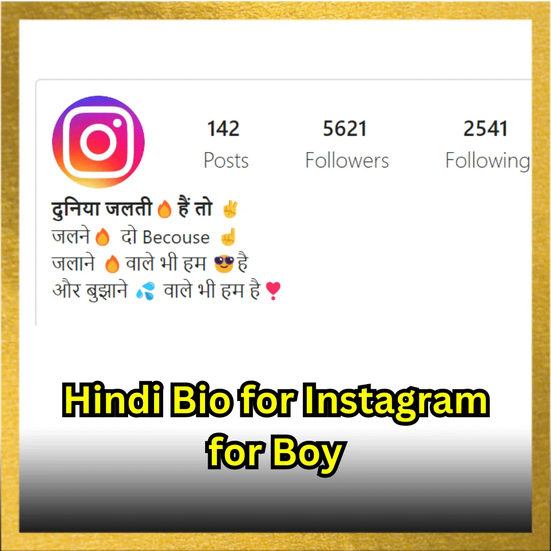 Hindi Bio for Instagram for Boy