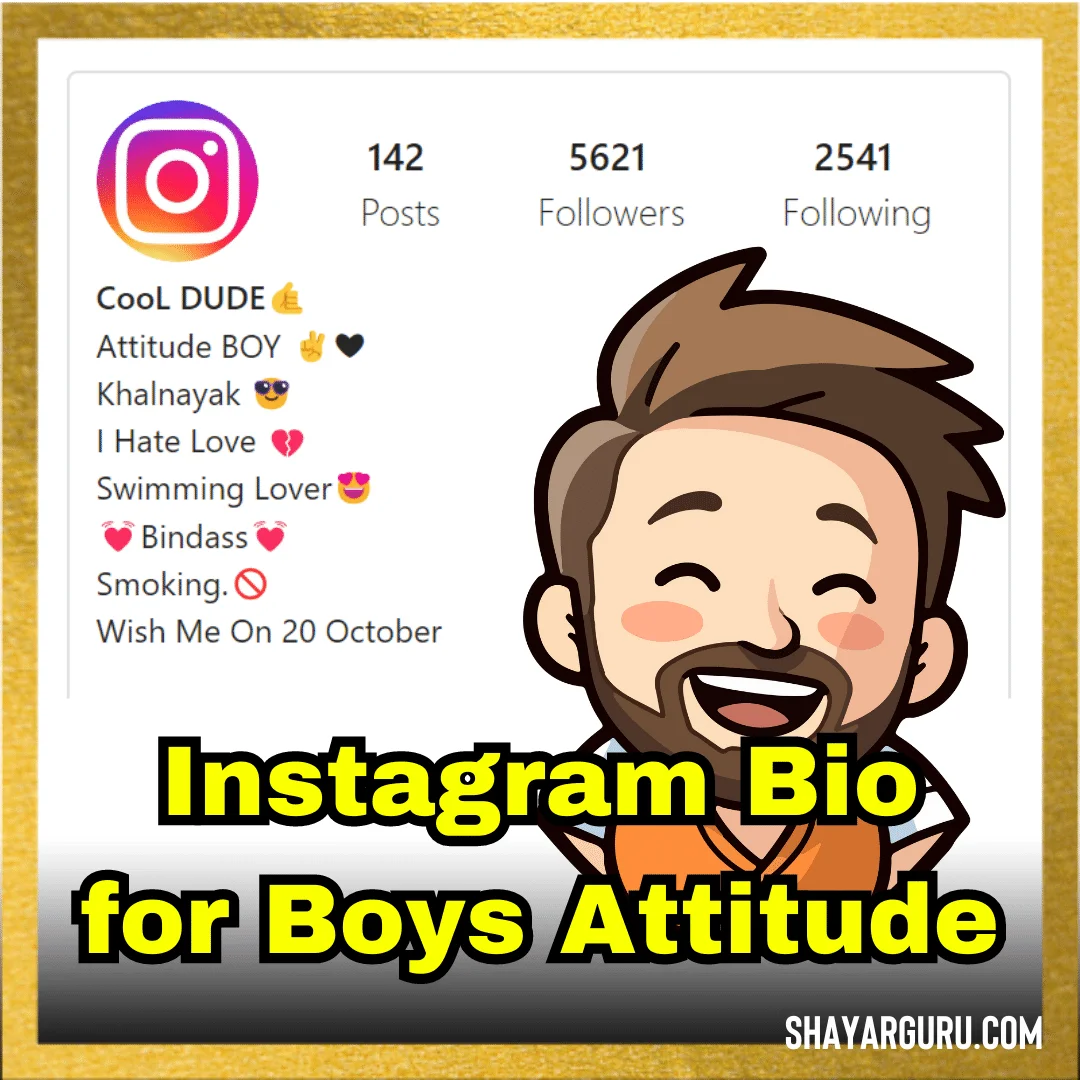 Instagram Bio for Boys Attitude