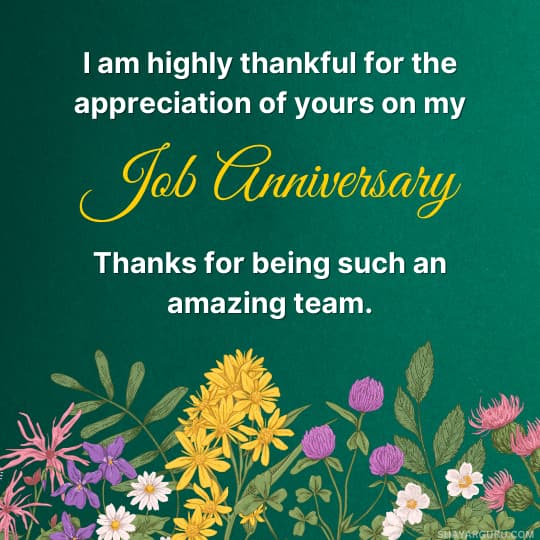 Work Anniversary Wishes Reply To Team
