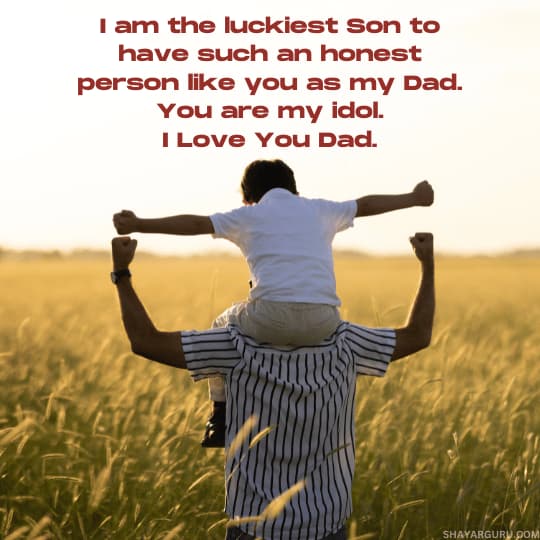 love message for dad from son