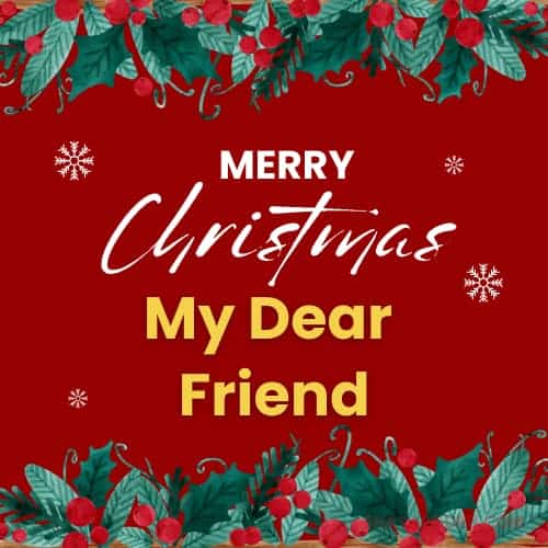 Merry Christmas my dear friend