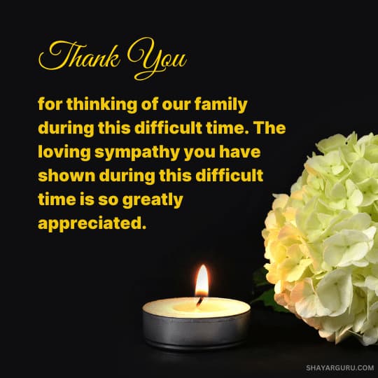 Thank You Messages For Sympathy