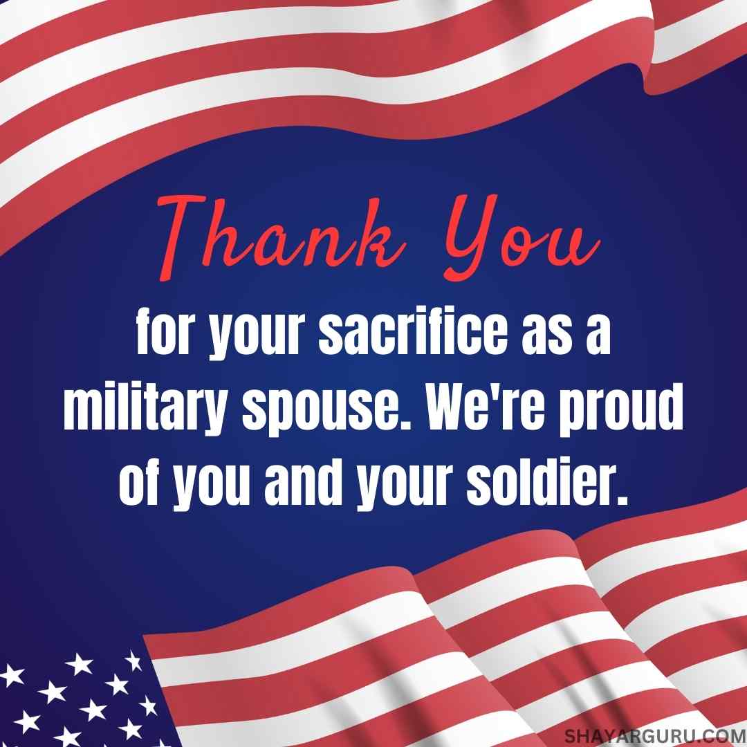 Military Spouse Appreciation Day Wishes to a Military Wife