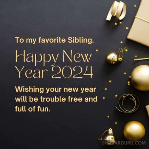 New Year Greetings for Siblings