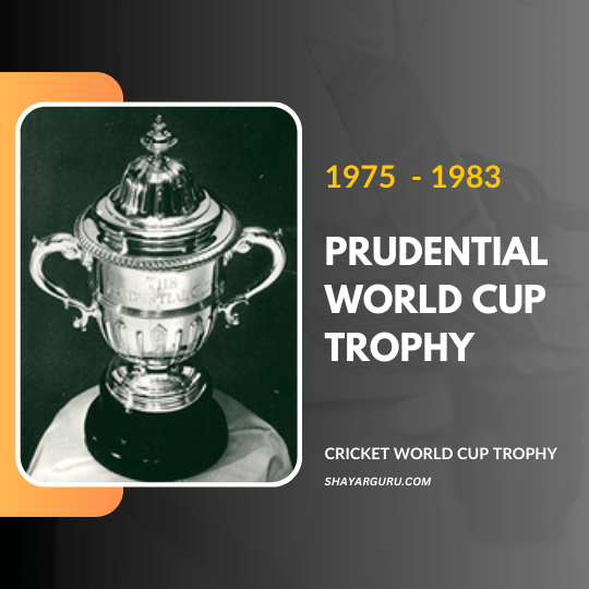 Prudential World Cup Trophy 1975 - 1983 - cricket world cup trophy history