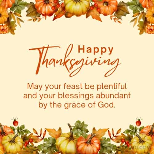 Religious Thanksgiving Message and Blessings