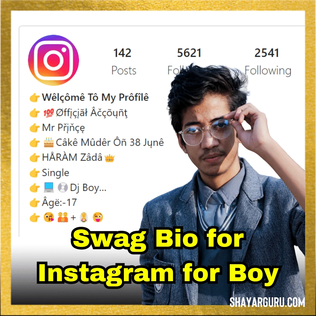 Swag Bio for Instagram for Boy