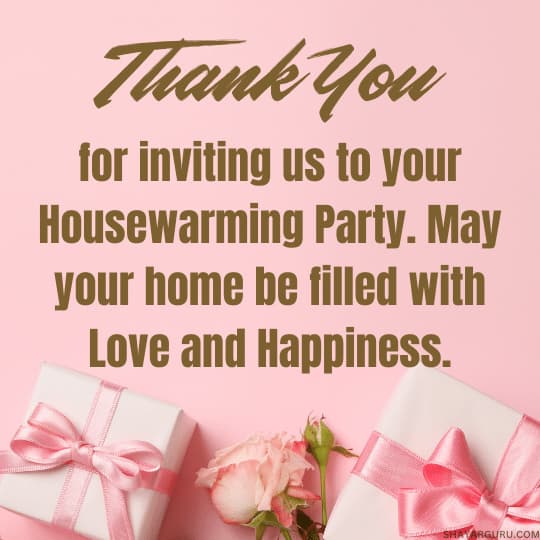 Thank You For Hosting Housewarming Party