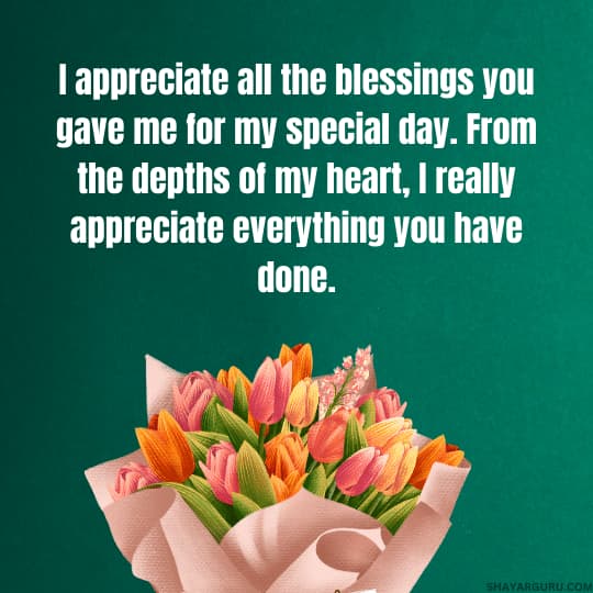 Thank You For Your Blessings