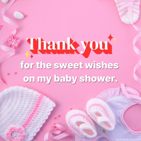 Thank You Message For Baby Shower Wishes