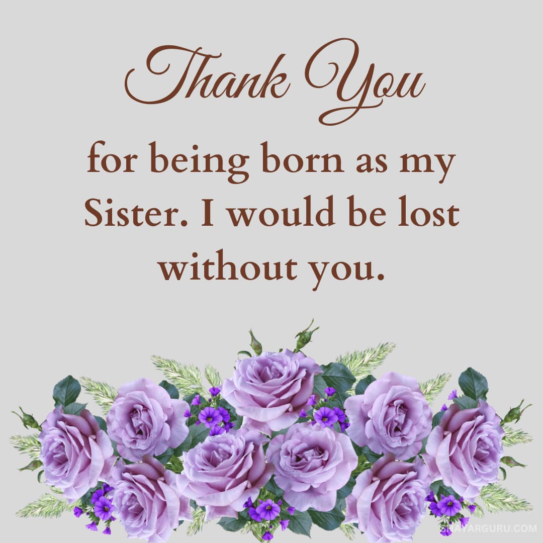 thank you quotes for sister