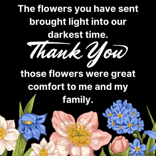 Thank You Messages For Funeral Flowers