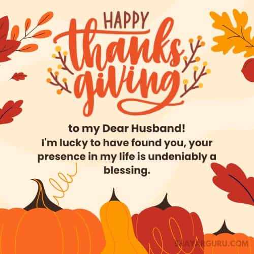 Thanksgiving Love Messages for Husband