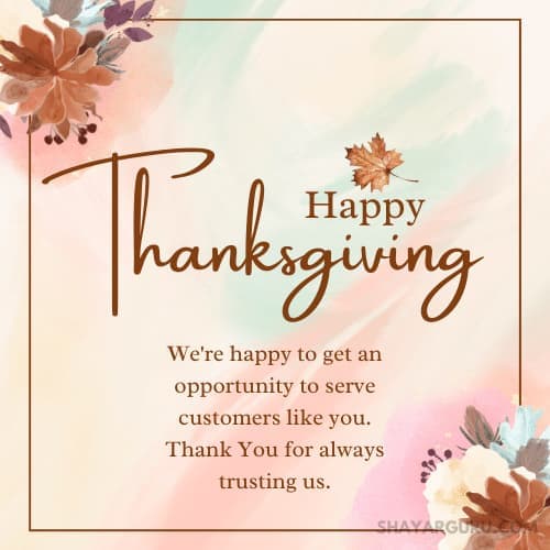 Thanksgiving Messages for Business