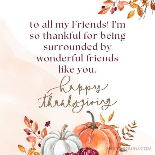 Thanksgiving Message For All Friends
