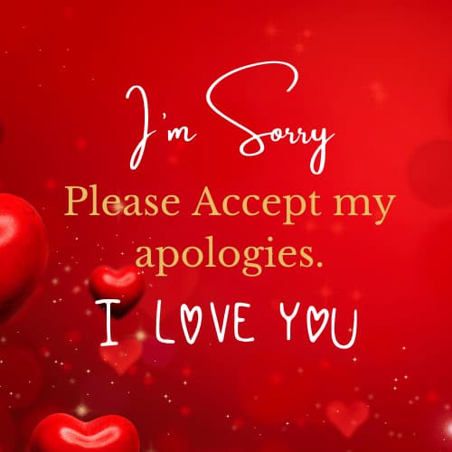 apology message for her
