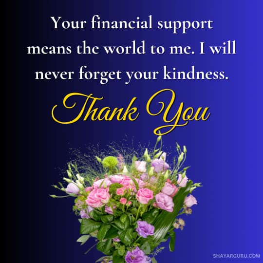 Appreciation Messages For Financial Support
