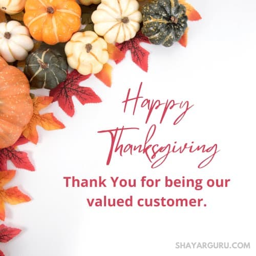 Business Thanksgiving Message To Customers