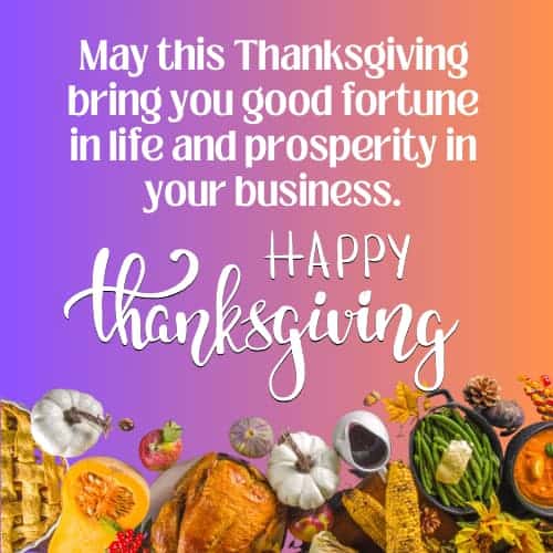 business thanksgiving message
