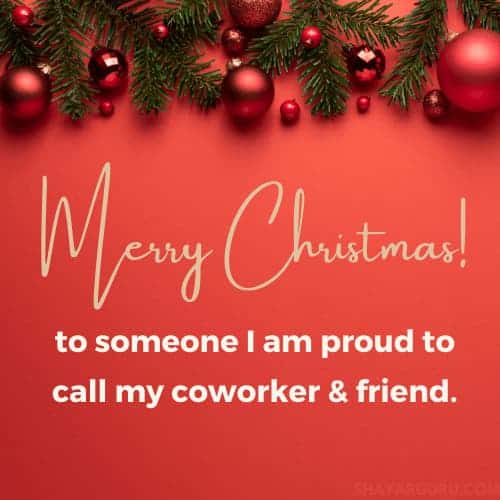 Merry Christmas Wishes For Coworkers