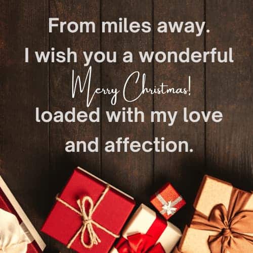 Christmas message for him long distance