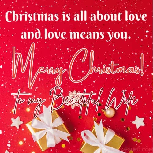 christmas message for wife