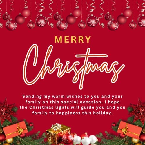Merry Christmas wishes for family