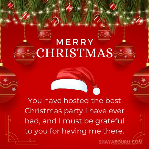 christmas thank you message for invitation