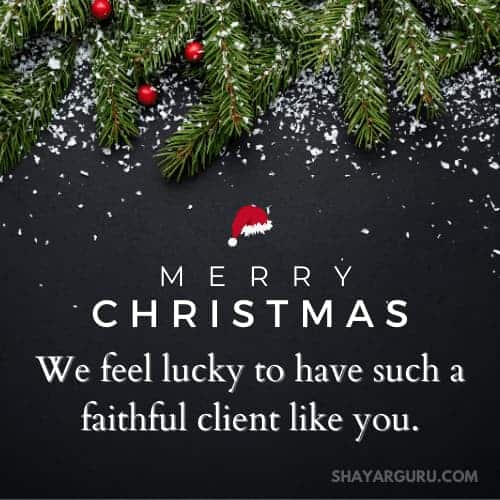 Merry Christmas wishes for clients