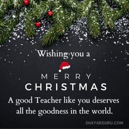 Christmas wishes for teacher