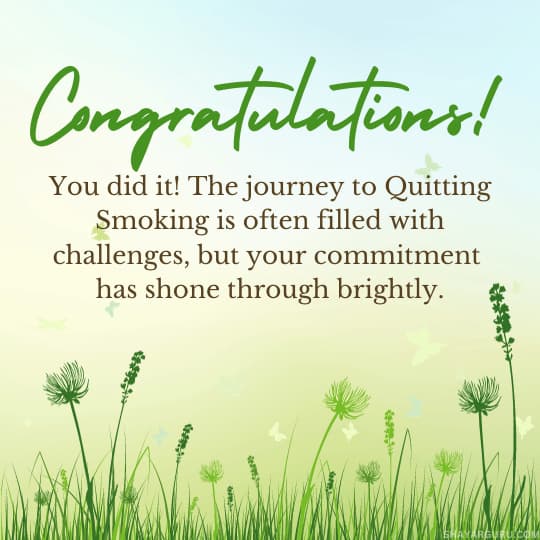Congratulation Messages To A Loved One For Quitting Smoking