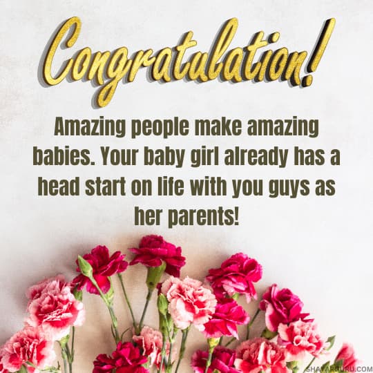 Congratulations For Baby Girl Wishes For Friend