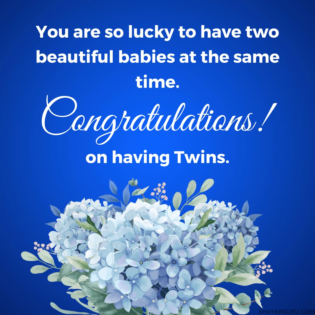 Congratulation Messages for twins baby