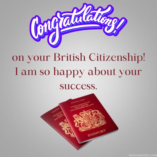 Congratulations On UK Citizenship Messages