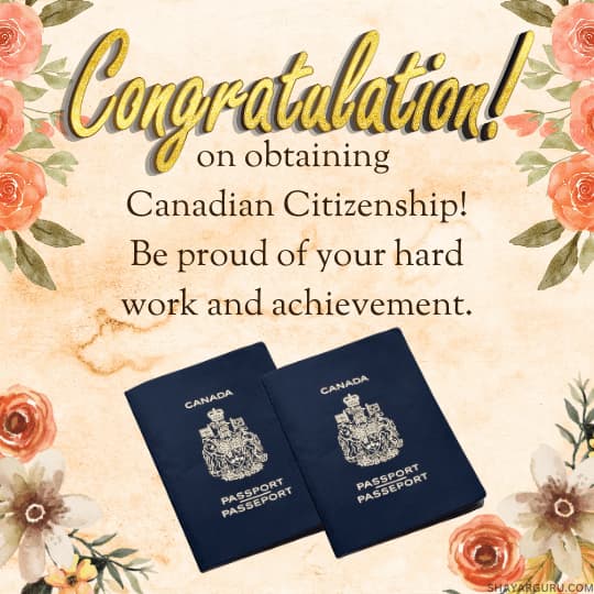 Congratulations Messages for Canadian Citizenship