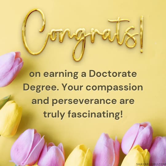 Congratulations Message for Doctor Degree
