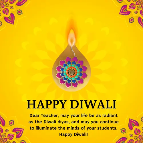 Diwali Wishes for Teacher