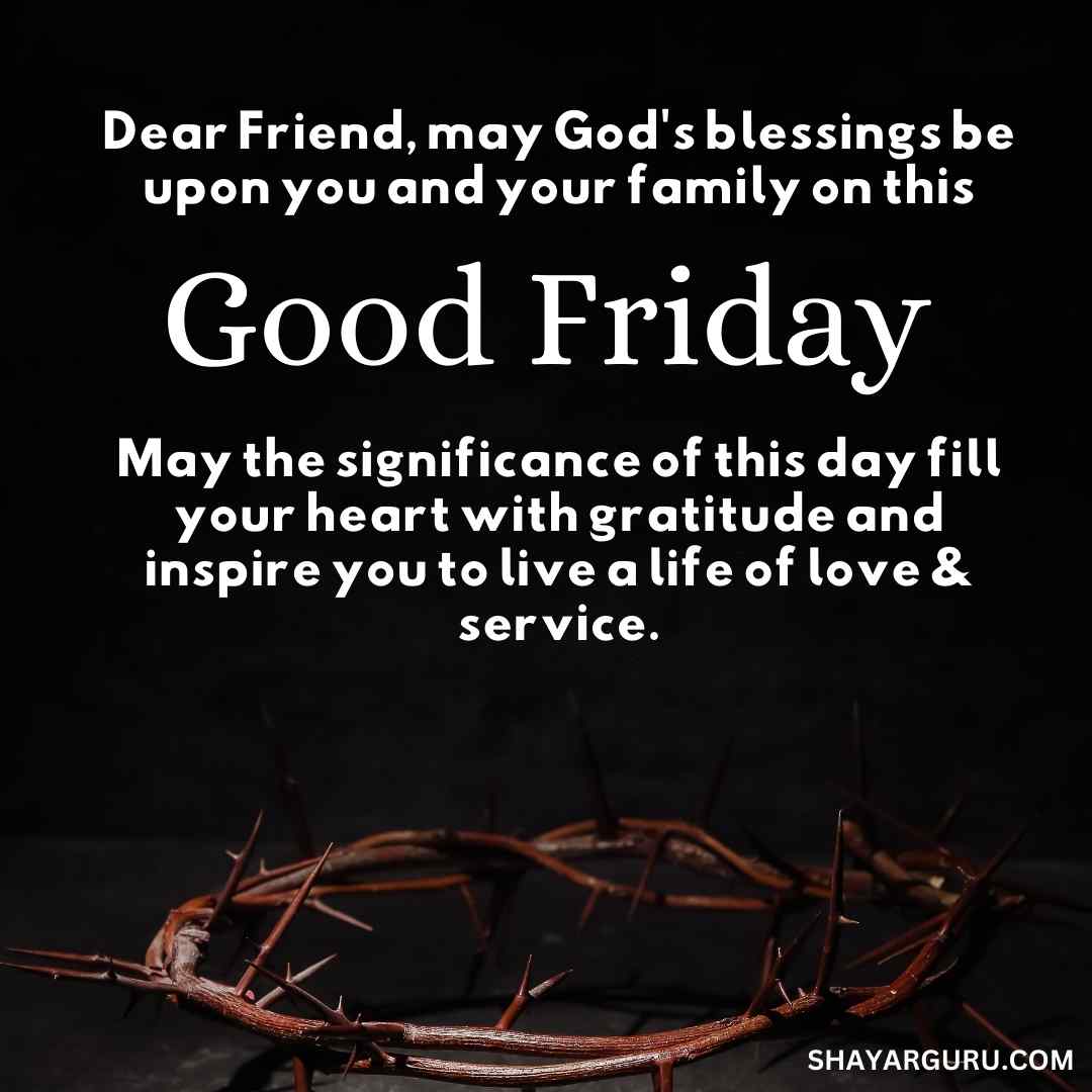 Good Friday Wishes to Friend and His/Her Family