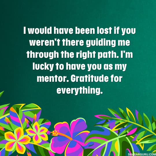 gratitude message to mentor