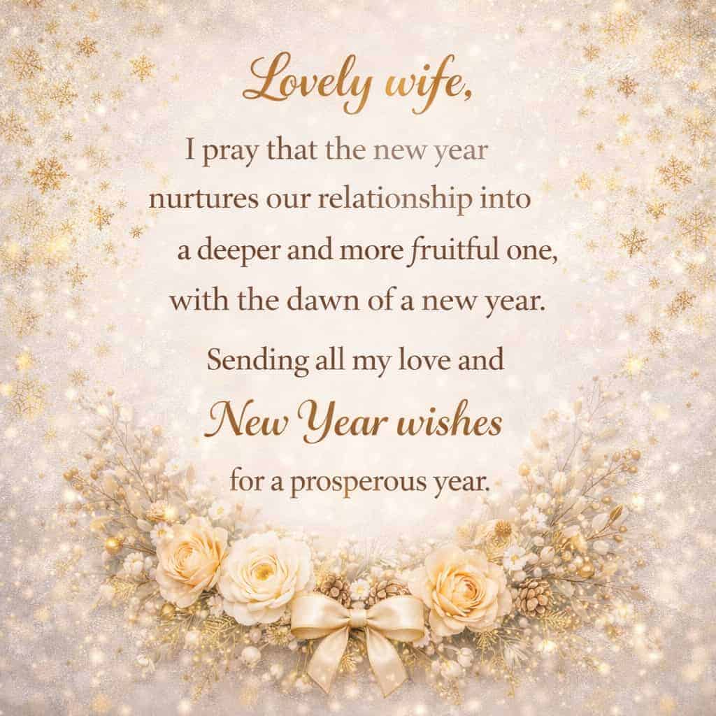 happy new year wishes for wife