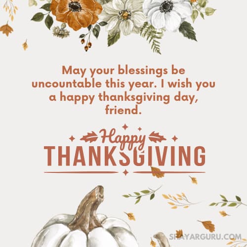 Thanksgiving Quotes for Friend