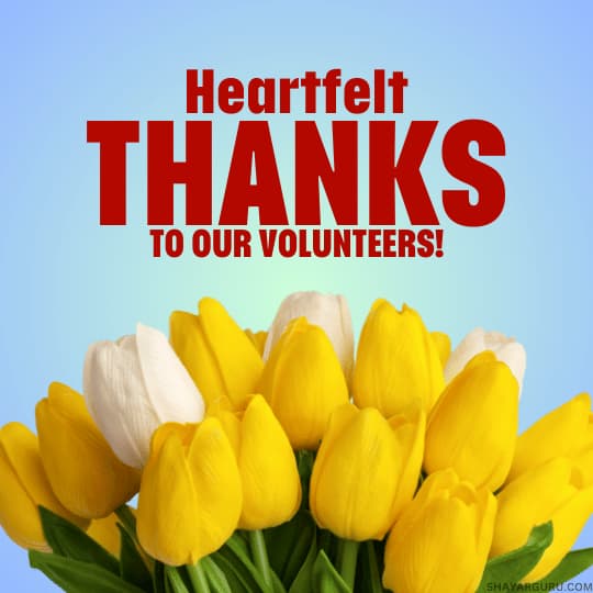 heartfelt thank you volunteers messages